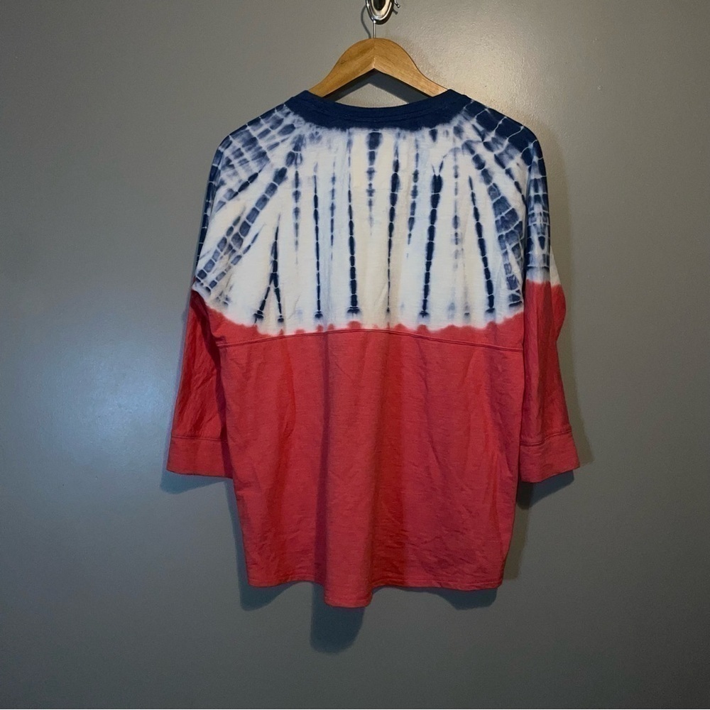 Sonoma Red white and blue tie dye shirt - Picture 3 of 4